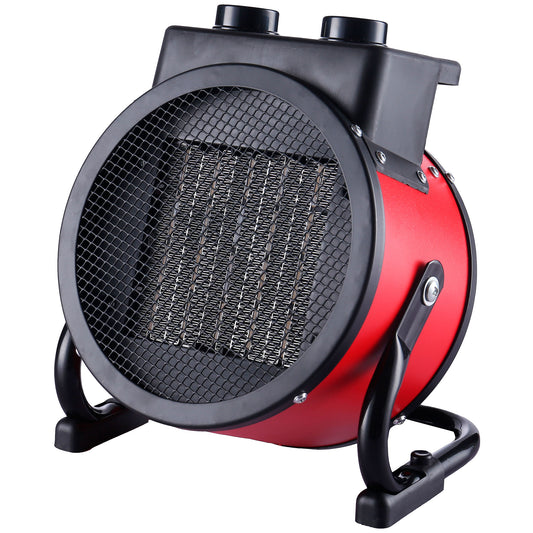 Calefactor Cerámico Termoventilador Portátil, 2 Niveles Potencia Termostato Automático, Moderno, Briebe, Ht1130, Negro/rojo_0