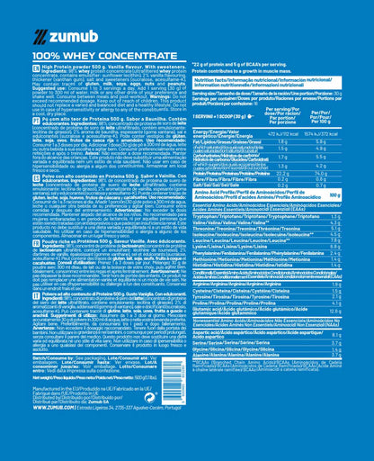 Zumub 100% Whey Concentrate 500 G - Vainilla_1