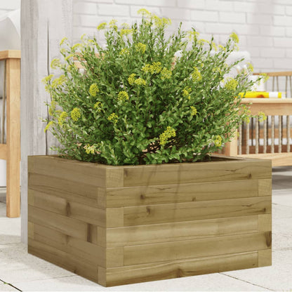 Jardinera De Madera De Pino Impregnada 40x40x23 Cm_1