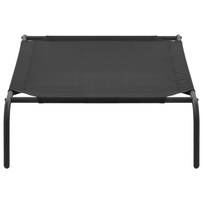 Cama De Perro Elevada Negra Textilene L / Vetonek_0