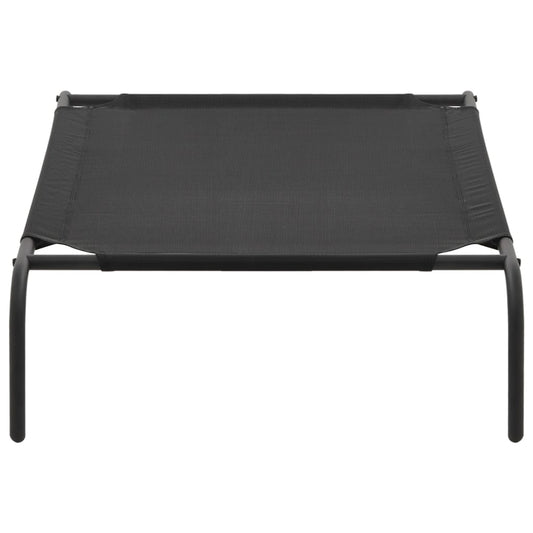 Cama De Perro Elevada Negra Textilene L / Vetonek_0