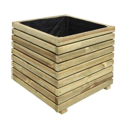 Vaso de madeira quadrado Kub 60 cm 169 L