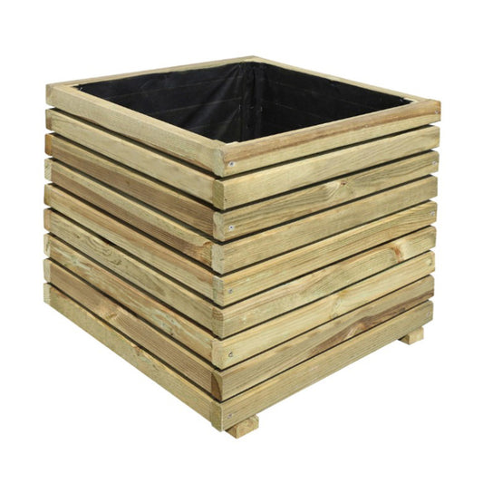 Vaso de madeira quadrado Kub 60 cm 169 L