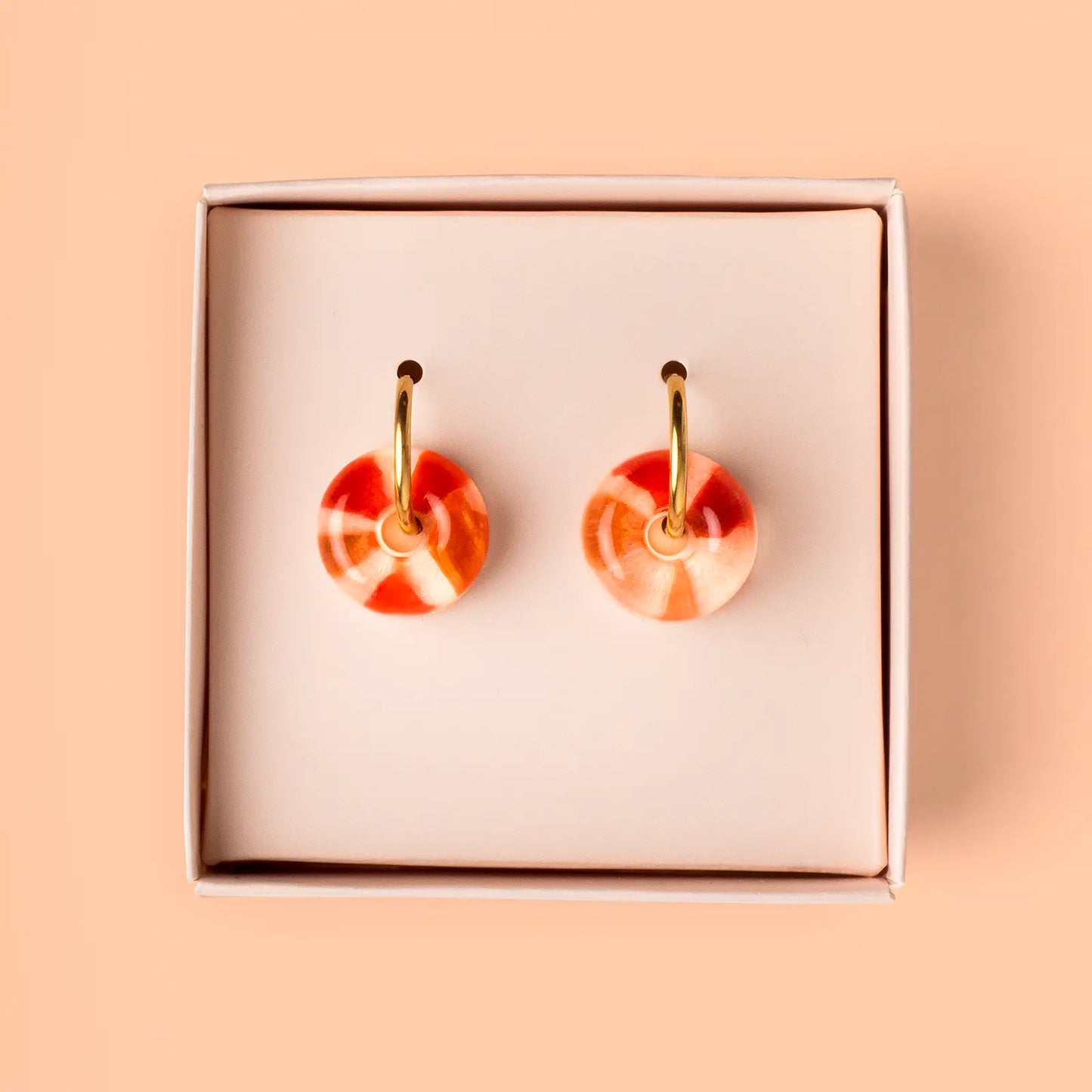 Pendientes de Aro Esteiro – Vidrio de Mar y Microplástico Reciclado de Galicia - Nature Vibes_1