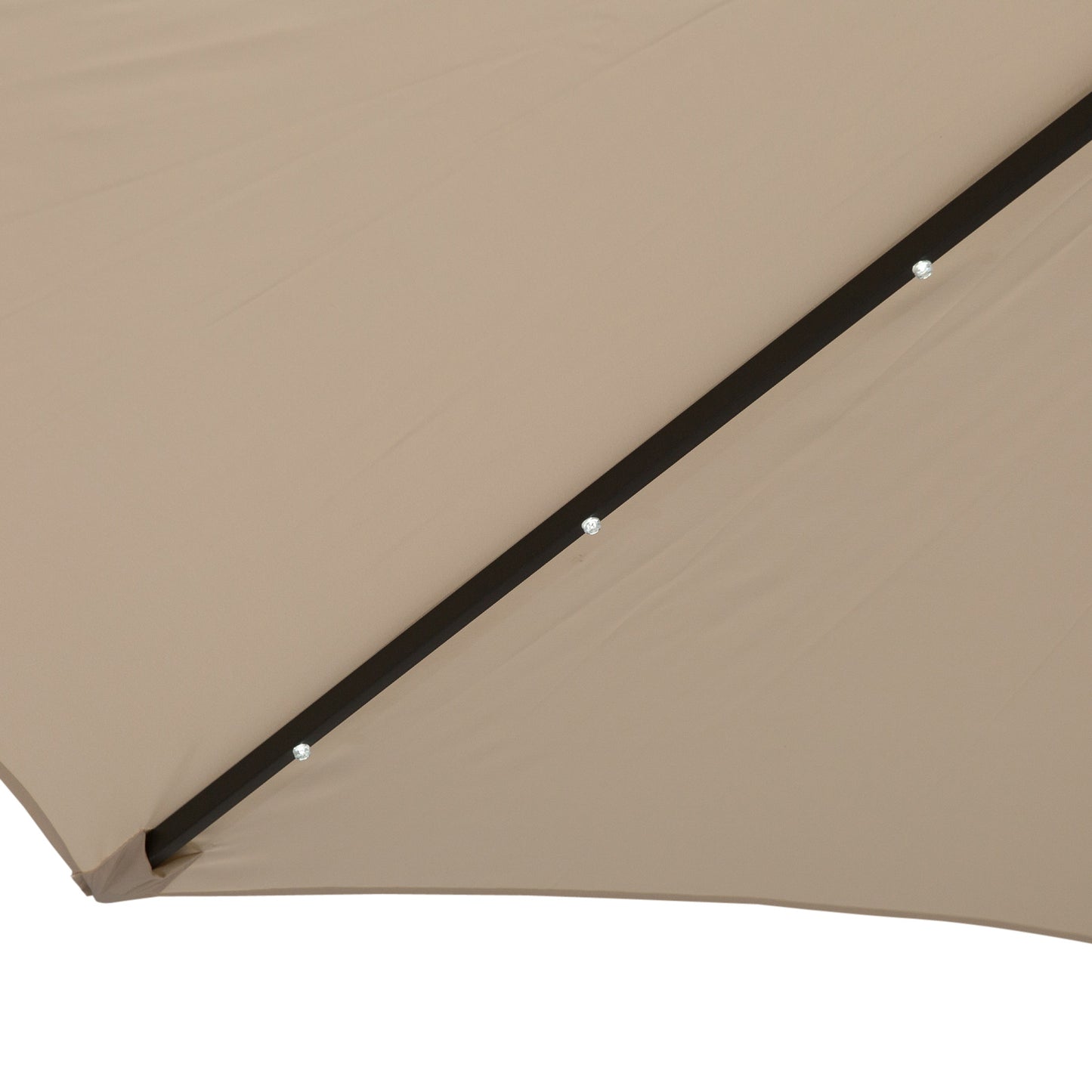 Outsunny Sombrilla De Jardín Ø268x238 Cm Con 24 Luces Led Solar Crema_3