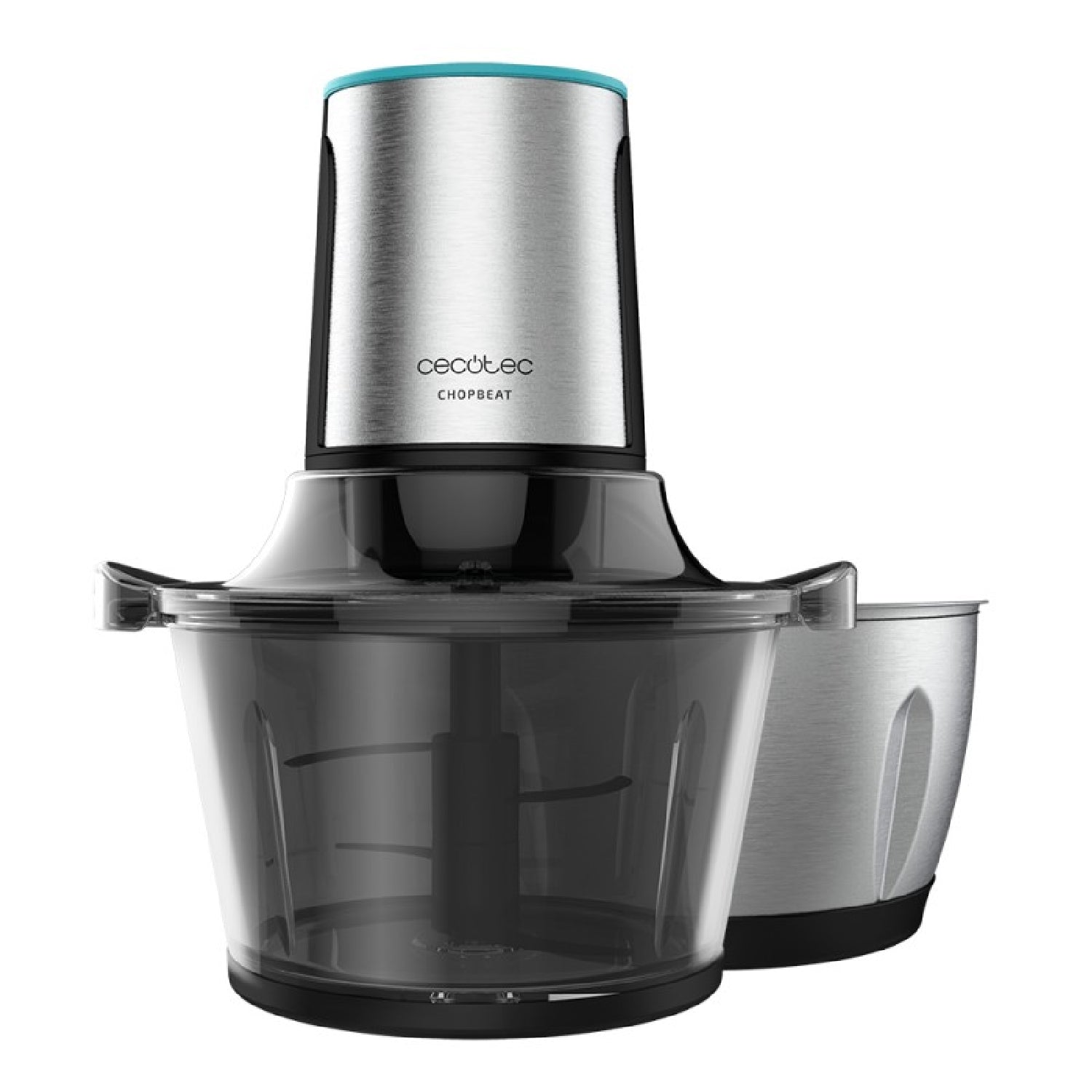 Cecotec Picadora De Carne Y Verduras Eléctrica Chopbeat 1500 Titanblack Glass&steel. 600 W 4 Cuchillas De Titanio Negro_0