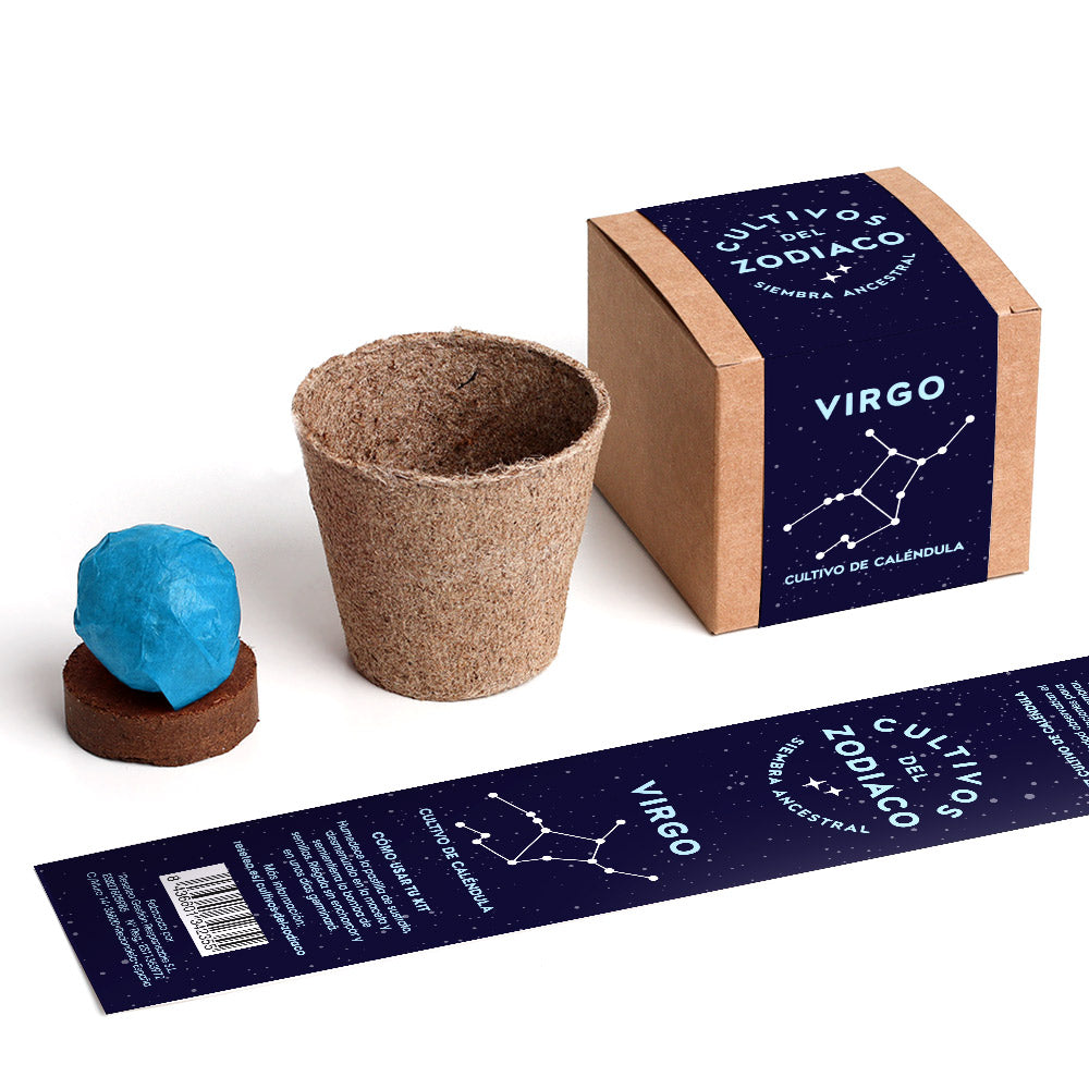 Cultivos del Zodiaco – Virgo, Kit de Cultivo con Semillas de Caléndula - Resetea_1