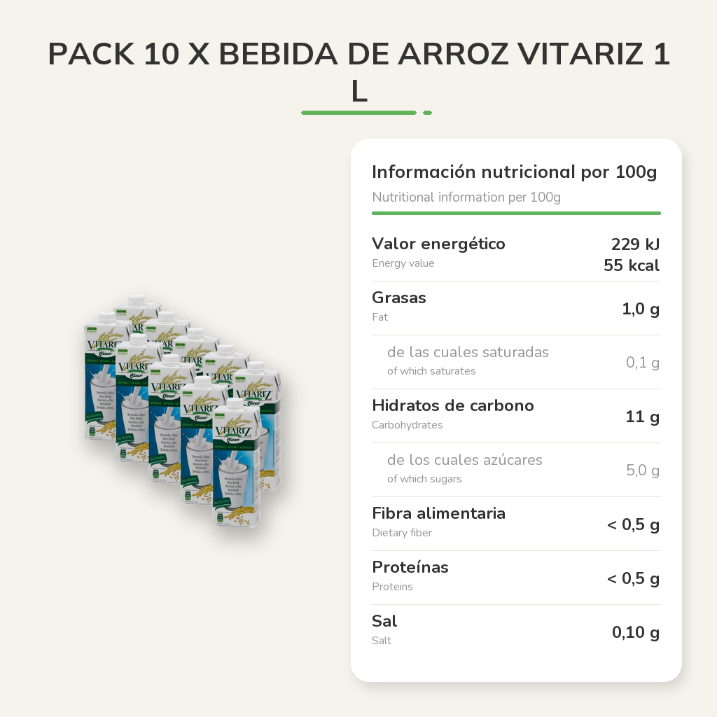 Información nutricional