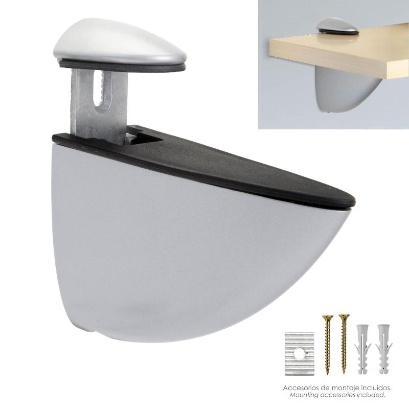 Soporte Pelicano Regulable Para Estante 1 / 35 Mm. Cromo Mate  (1 Pieza)_0