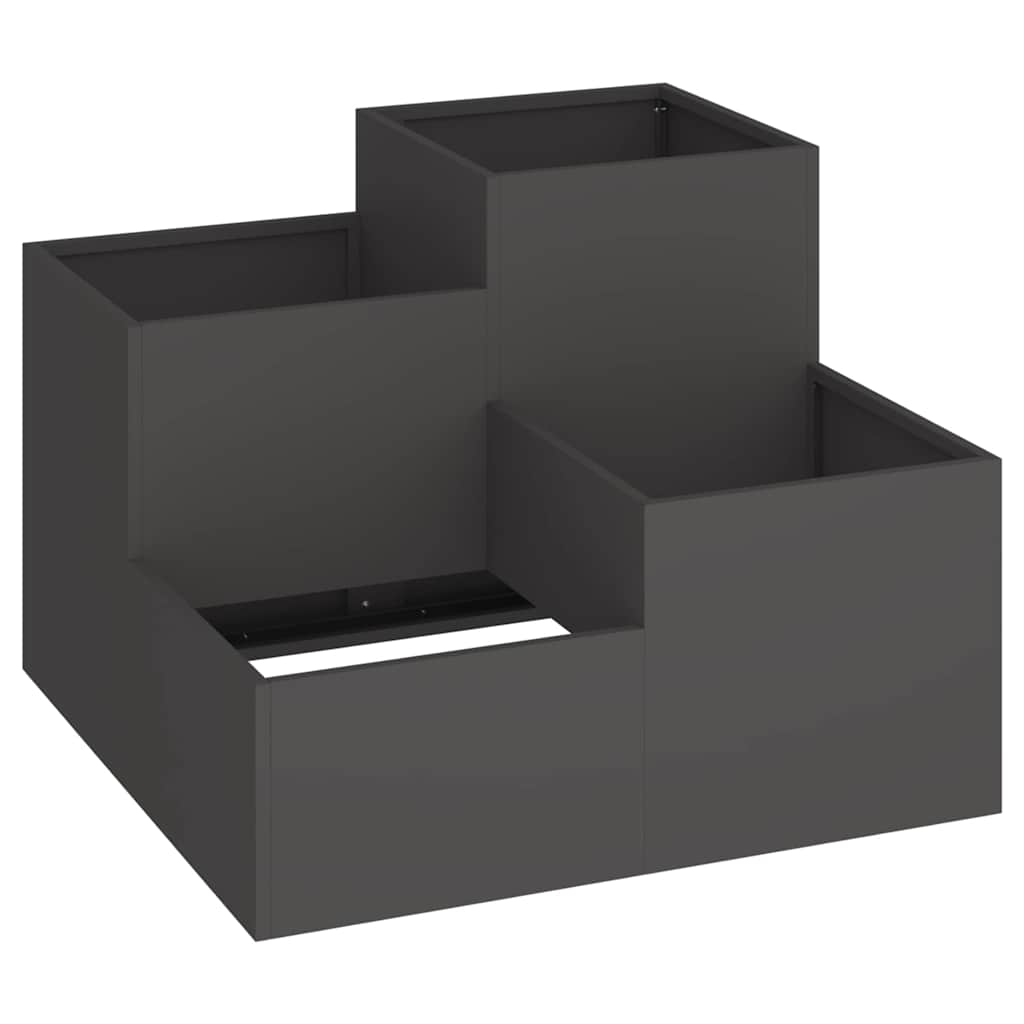 Maceta Para Jardín Negro 100 X 100 X 60 Cm Acero_0