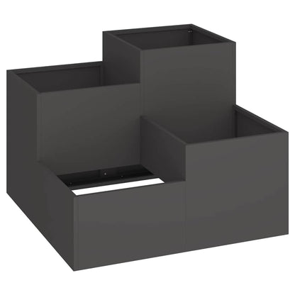 Maceta Para Jardín Negro 100 X 100 X 60 Cm Acero_0
