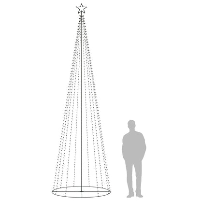 Vidaxl Árbol De Navidad Cónico 752 Leds De Colores 160x500 Cm_2