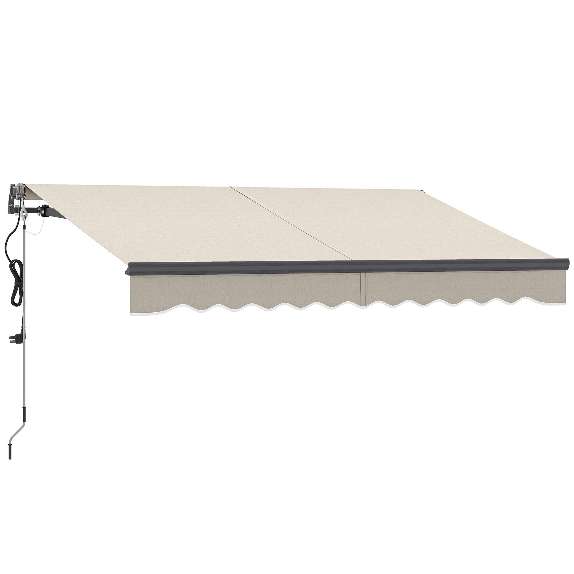 Outsunny Toldo Eléctrico Retráctil Con Mando A Distancia 3x2,5 M Crema_0