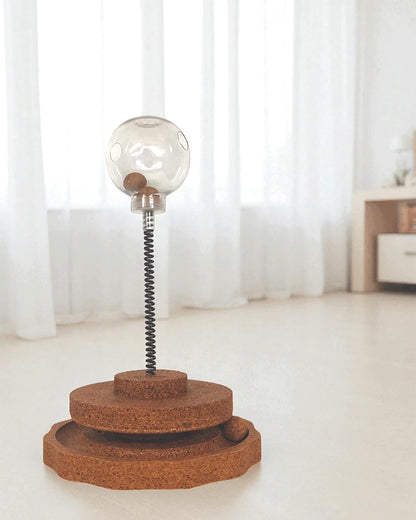 Juguete Para Gatos Marea, Control De Comida, Corcho Natural_3