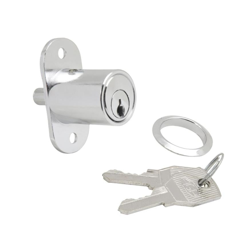 Cerradura Puerta Corredera Pulsador 147/27 Mm.  Cromado