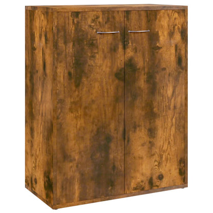 Aparador Madera Contrachapada Color Roble Ahumado 60x30x75 Cm / Vetonek_5