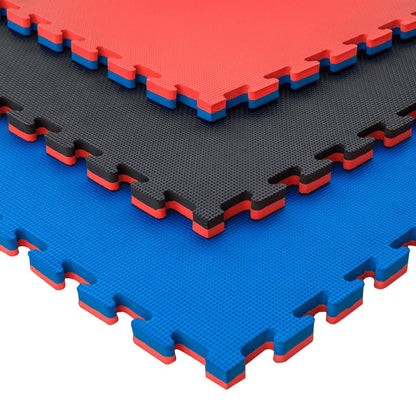 Tatami Puzzle 2cm 100x100cm, Pack 4 Unidades – Superficie T Rojo/azul_1