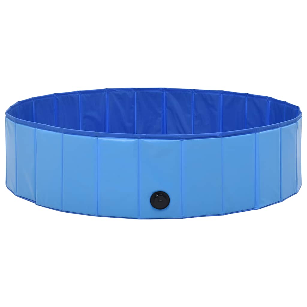 Piscina Para Perros Plegable Pvc Azul 120x30 Cm_3