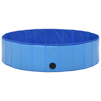 Piscina Para Perros Plegable Pvc Azul 120x30 Cm_3
