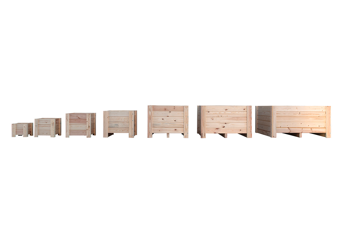 Macetero Elche Cuadrado De Madera Natural De 50 X 50 X 47 Cm 75l Para Interior, Incluye Bolsa Geotextil_3