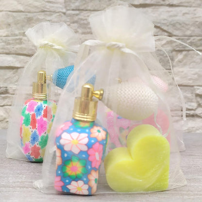 Detalle Invitados: Perfumero De Tocador Y Jabón Arómatico En Bolsa De Organza - Regalo Para Eventos - 1 Unidad_1