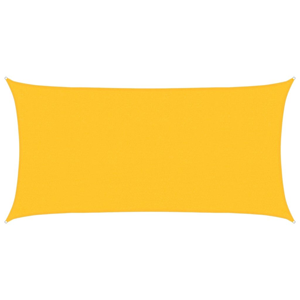 Vidaxl Toldo De Vela Rectangular Hdpe Amarillo 160 G/m² 2x3,5 M_0