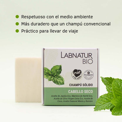 Champú Sólido para Cabello Seco Labnatur Bio 75 g | Jojoba y Karité | Hidratación y Nutrición | Vegano_2