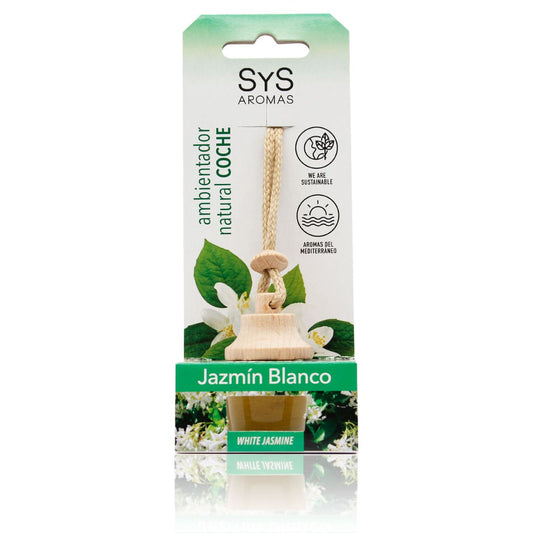 Ambientador Coche Jazmín Blanco SYS Aromas Style 7 ml | Aroma Floral Fresco | Frescor Duradero | Ambiente Relajante_0