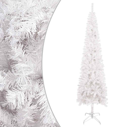 Vidaxl Árbol De Navidad Delgado Blanco 180 Cm_0