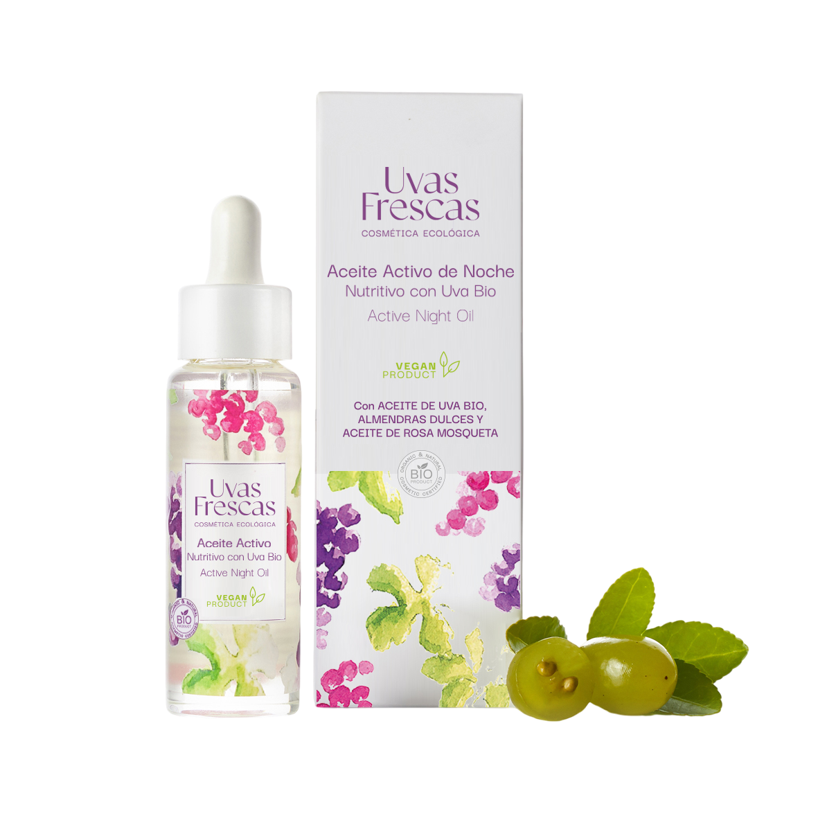 Aceite Activo De Noche Uvas Frescas 40 ml._0