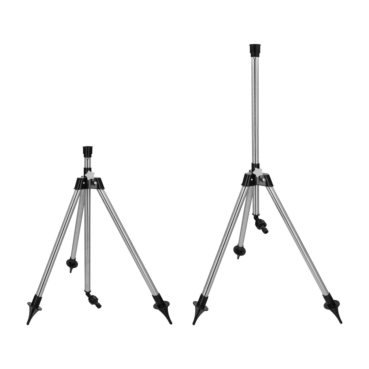 Tripode Para Aspersores Altura Regulable 55/90 Cm. Tomas Agua 1/2. Acero Cromado. Tripode Aspersores Jardineria_3