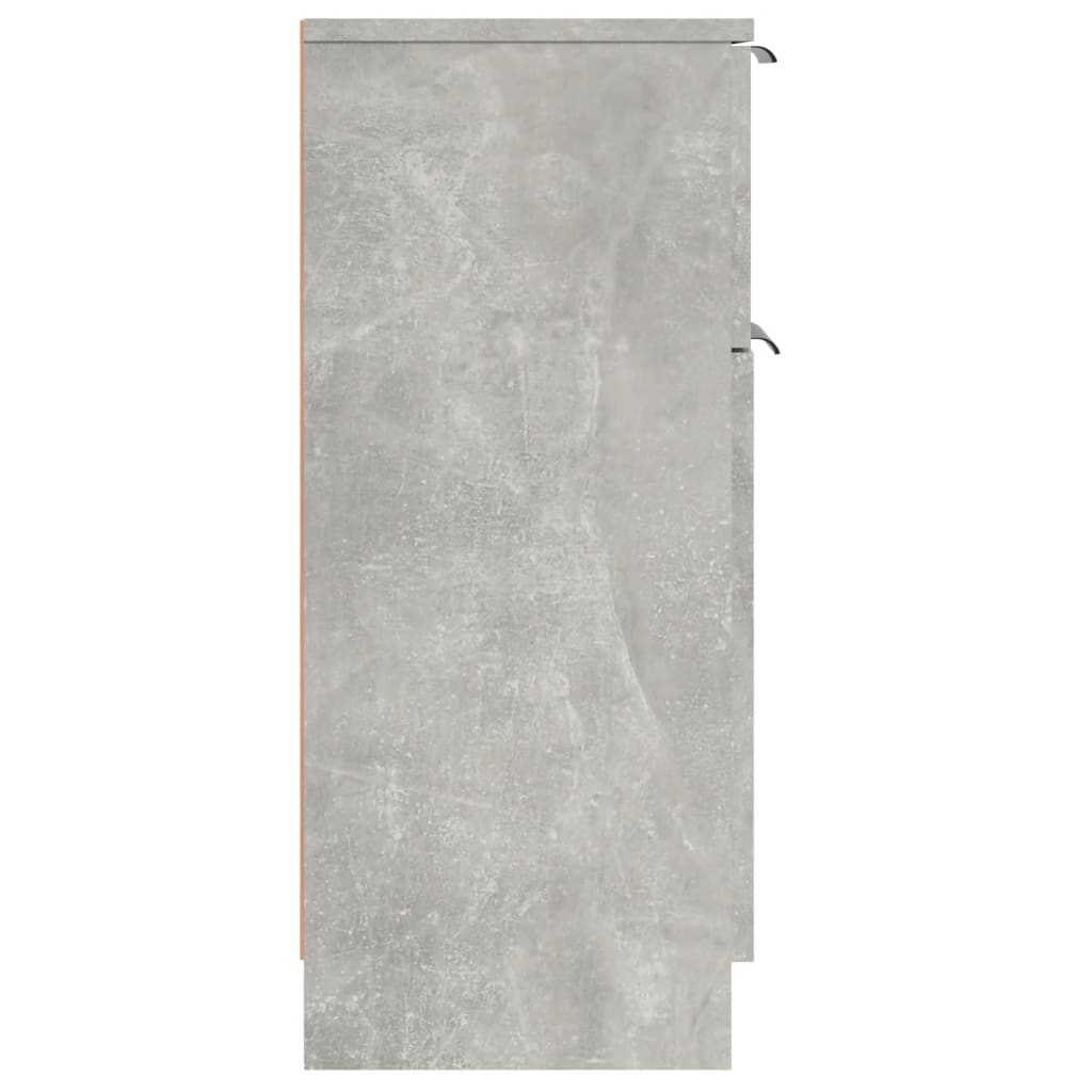 Aparador De Madera Contrachapada Gris Hormigón 30x30x70 Cm / Vetonek_4