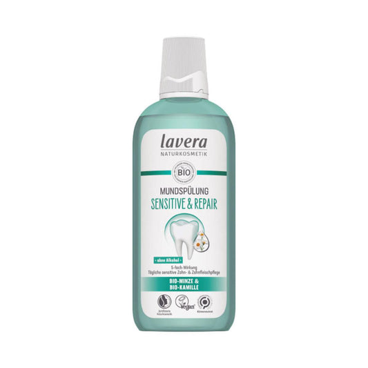 Colutório sensível e reparador com flúor, Lavera 400 ml