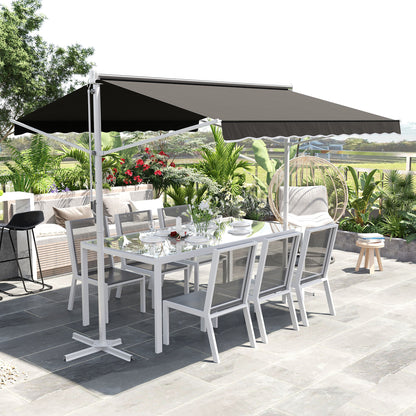 Outsunny Toldo De Pie 300x295x255 Cm Ajustable Portátil Poliéster Jardín Terraza_1