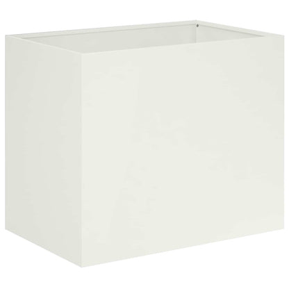 Macetero De Jardín 2 Uds. Blanco 60 X 40 X 50 Cm_2