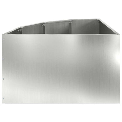 Macetero De Esquina Plateado 60 X 60 X 35 Cm Acero Galvanizado_5