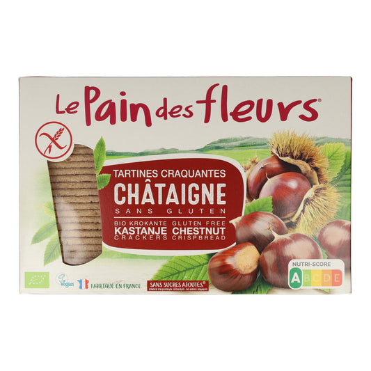 Bolachas Crocantes Torradas com Castanha Biológica Le pain de fleurs 300 g