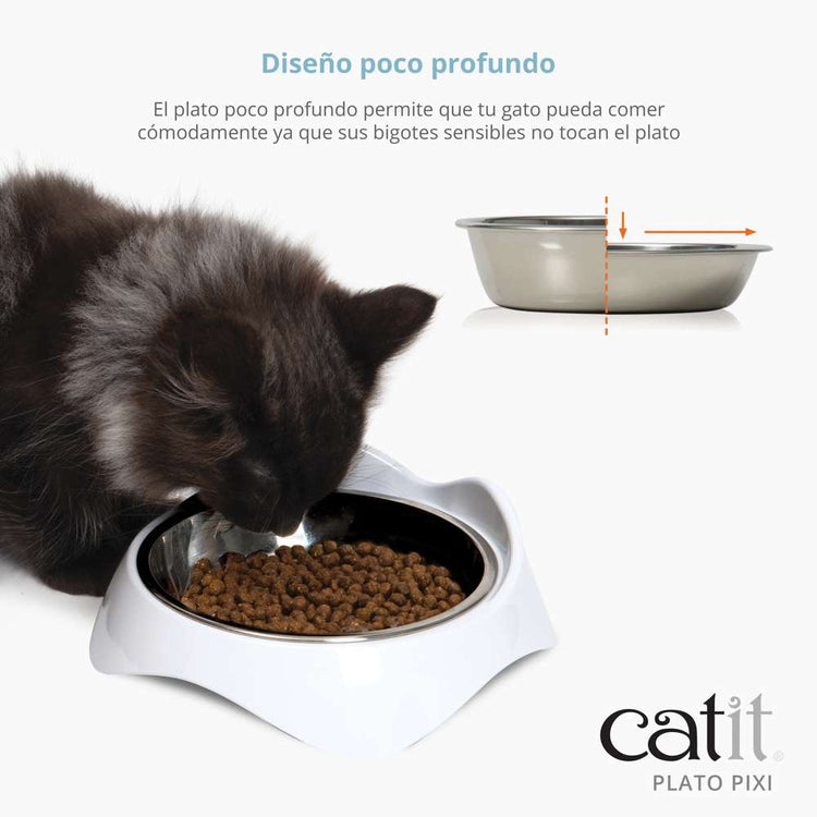 Comedero para Gatos Blanco Catit PIXI