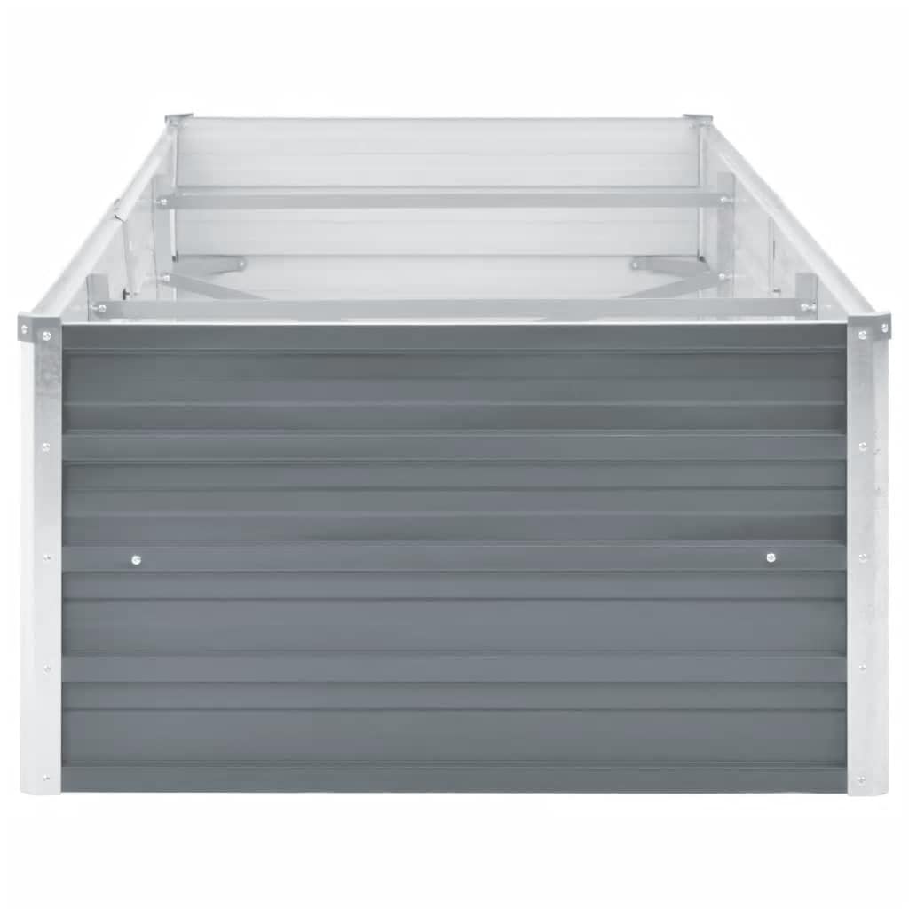 Arriate De Jardín De Acero Galvanizado Gris 240x80x45 Cm_3