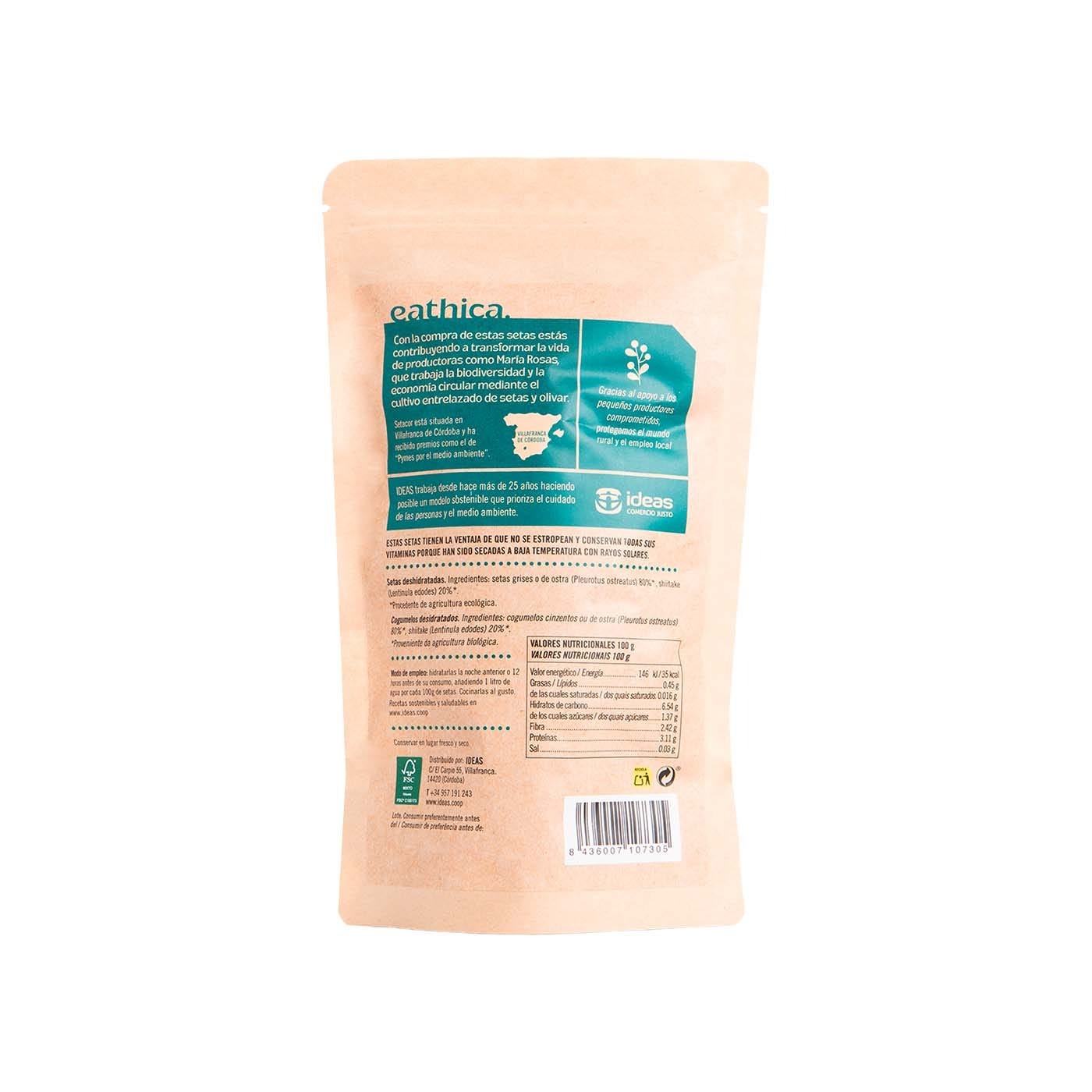 Cogumelos desidratados Eathica BIO com shiitake 25g