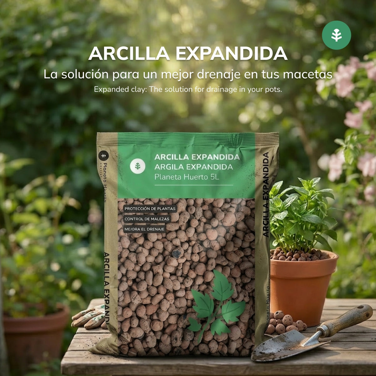 Planeta Huerto Argila Expandida 25 Litros