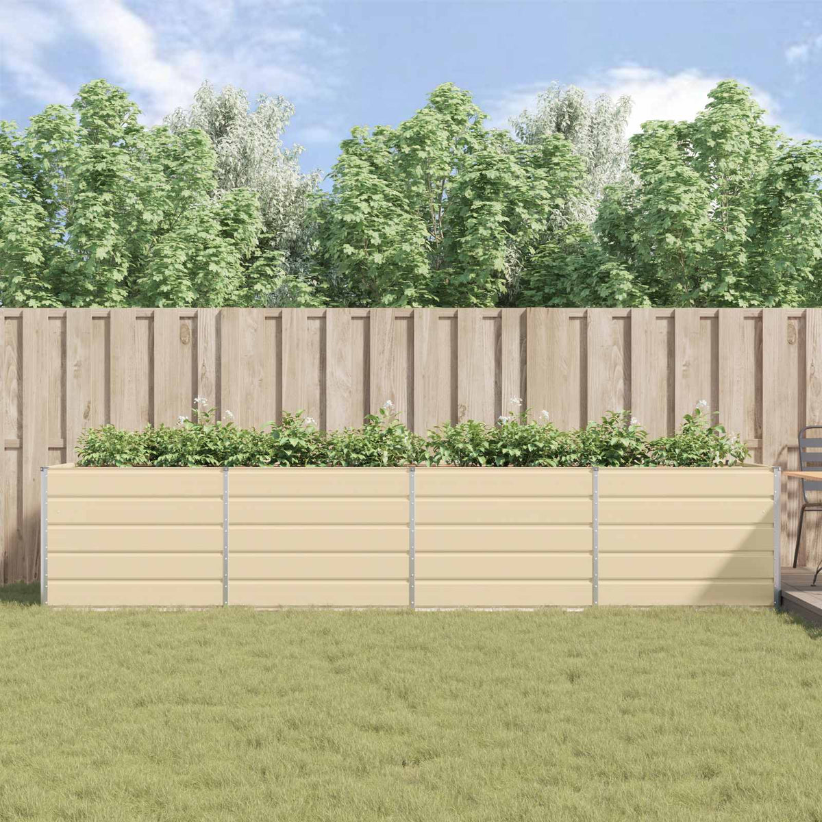 Jardinera Marfil 385 X 100 X 75 Cm Acero Galvanizado_3