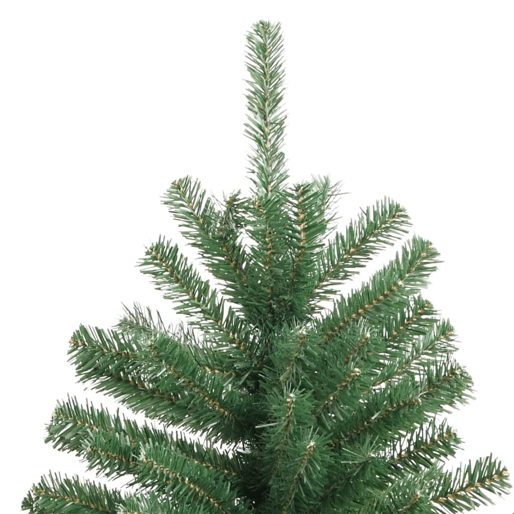 Vidaxl Árbol De Navidad Artificial Con Bisagras Y Soporte Verde 180 Cm_4