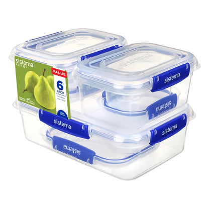 Pack de recipientes herméticos Klip It+ System, 6 unidades