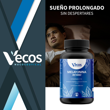 Melatonina Reforzada 1,9 mg VECOS (60 cápsulas) | Descanso profundo | Con Vitaminas C y E_1