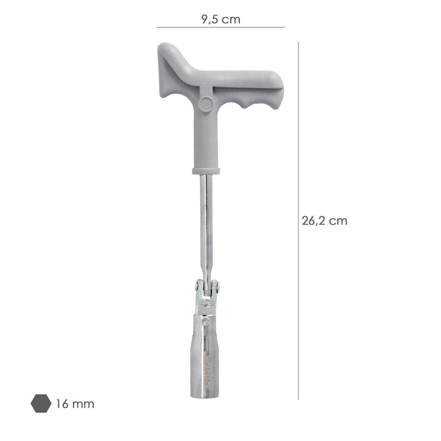 Llave Bujias Articulada 16 Mm. Con Mango T_1