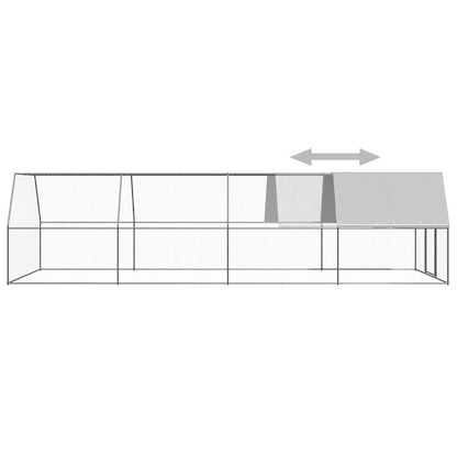Vidaxl Jaula Gallinero De Acero Galvanizado 3x8x2 M_3