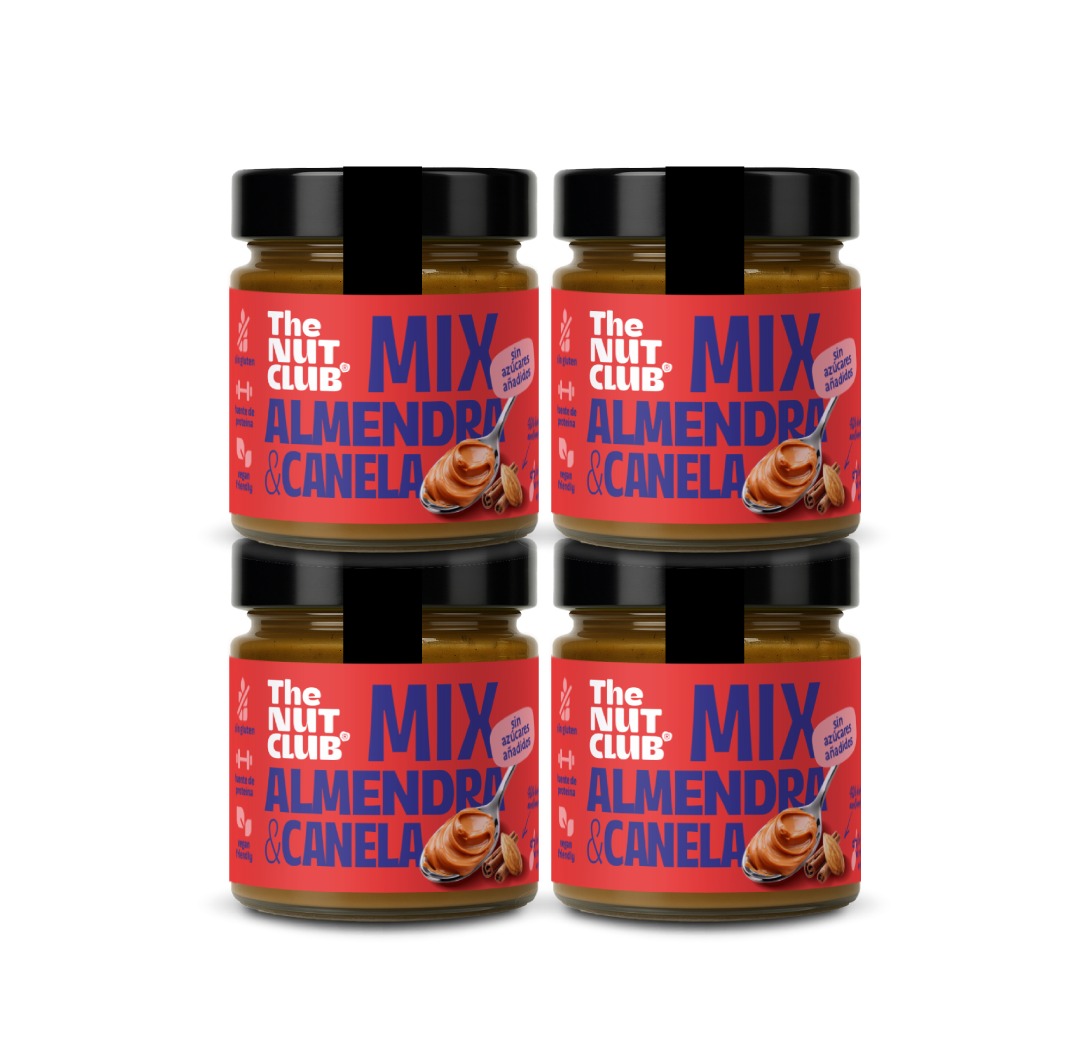 Pack crema de almendra 4 uds The Nut Club 800g_0