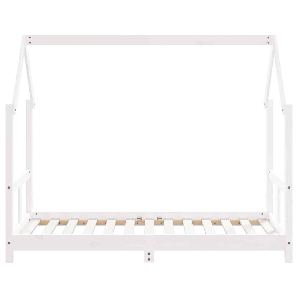 Vidaxl Estructura De Cama Para Niños Madera De Pino Blanco 80x160 Cm_3