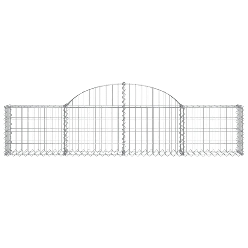 Cestas De Gaviones 25 Uds Forma De Arco Hierro 200x30x40/60 Cm_3